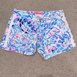 Lilly Pulitzer Blue and Pink Patterned Shorts